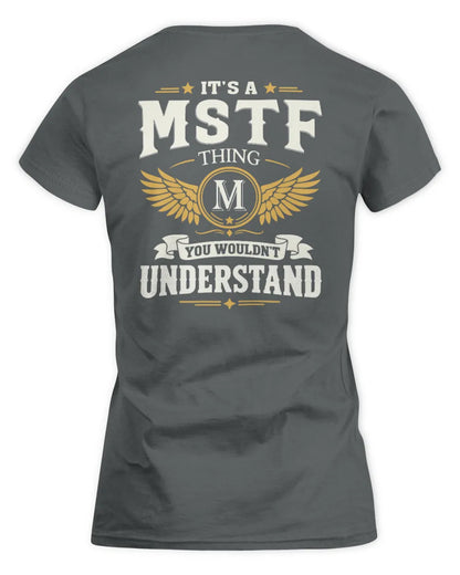 MSTF KT06-M008 It’s a [NAME] Thing – You Wouldn’t Understand | Personalized Vintage T-Shirt - Women's Standard T-Shirt - Charcoal