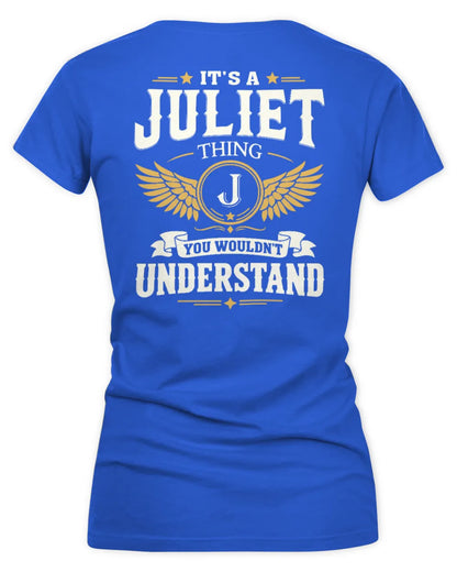 JULIET KT06-M008 It’s a [NAME] Thing – You Wouldn’t Understand | Personalized Vintage T-Shirt - Women's V-Neck T-Shirt - Royal