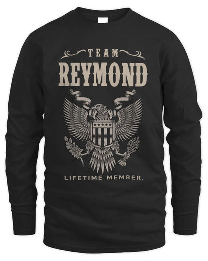 REYMOND TP06-K82 – Personalized Classic Style Apparel “Team NAME Lifetime Member” - Men's Long Sleeved T-Shirt - Black