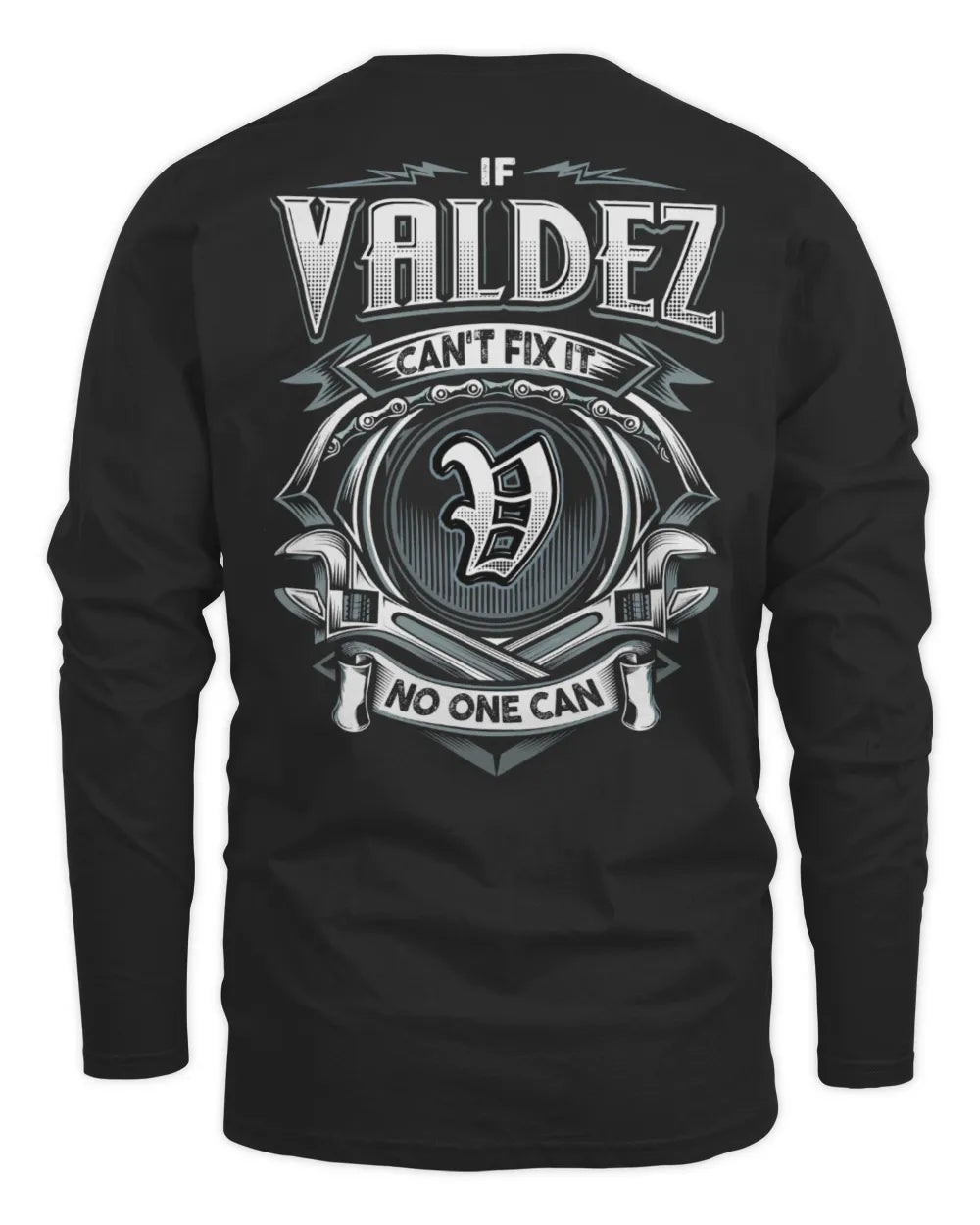 VALDEZ AP81-K4-626 - Personalized Ahmed Quote Apparel “If Ahmed Can't Fix It, No One Can” - Men's Long Sleeved T-Shirt - Black