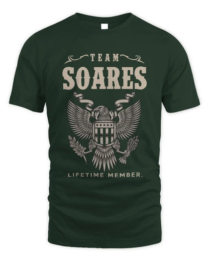 SOARES TP06-K82 – Personalized Classic Style Apparel “Team NAME Lifetime Member” - Unisex Standard T-Shirt - Forest Green
