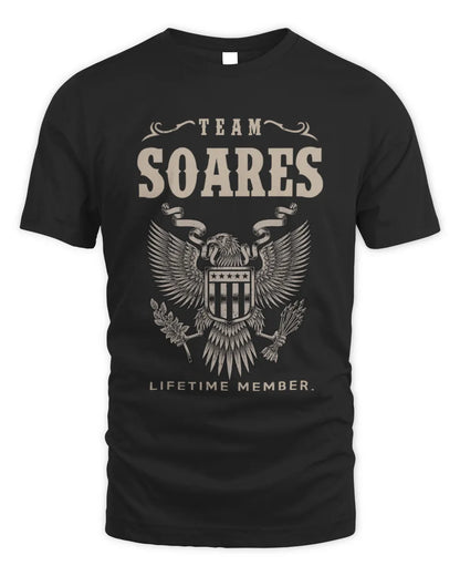 SOARES TP06-K82 – Personalized Classic Style Apparel “Team NAME Lifetime Member” - Unisex Standard T-Shirt - Black