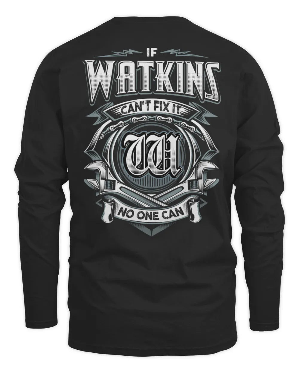 WATKINS AP81-K4-626 - Personalized Ahmed Quote Apparel “If Ahmed Can't Fix It, No One Can” - Men's Long Sleeved T-Shirt - Black