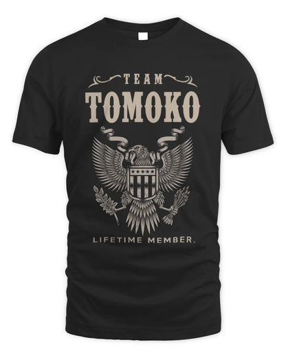 TOMOKO TP06-K82 – Personalized Classic Style Apparel “Team NAME Lifetime Member” - Unisex Standard T-Shirt - Black