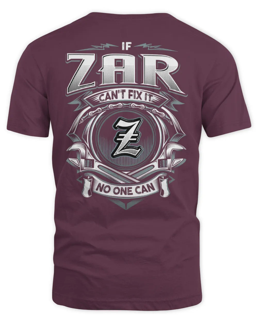ZAR AP81-K4-626 - Personalized Ahmed Quote Apparel “If Ahmed Can't Fix It, No One Can” - Unisex Standard T-Shirt - Maroon
