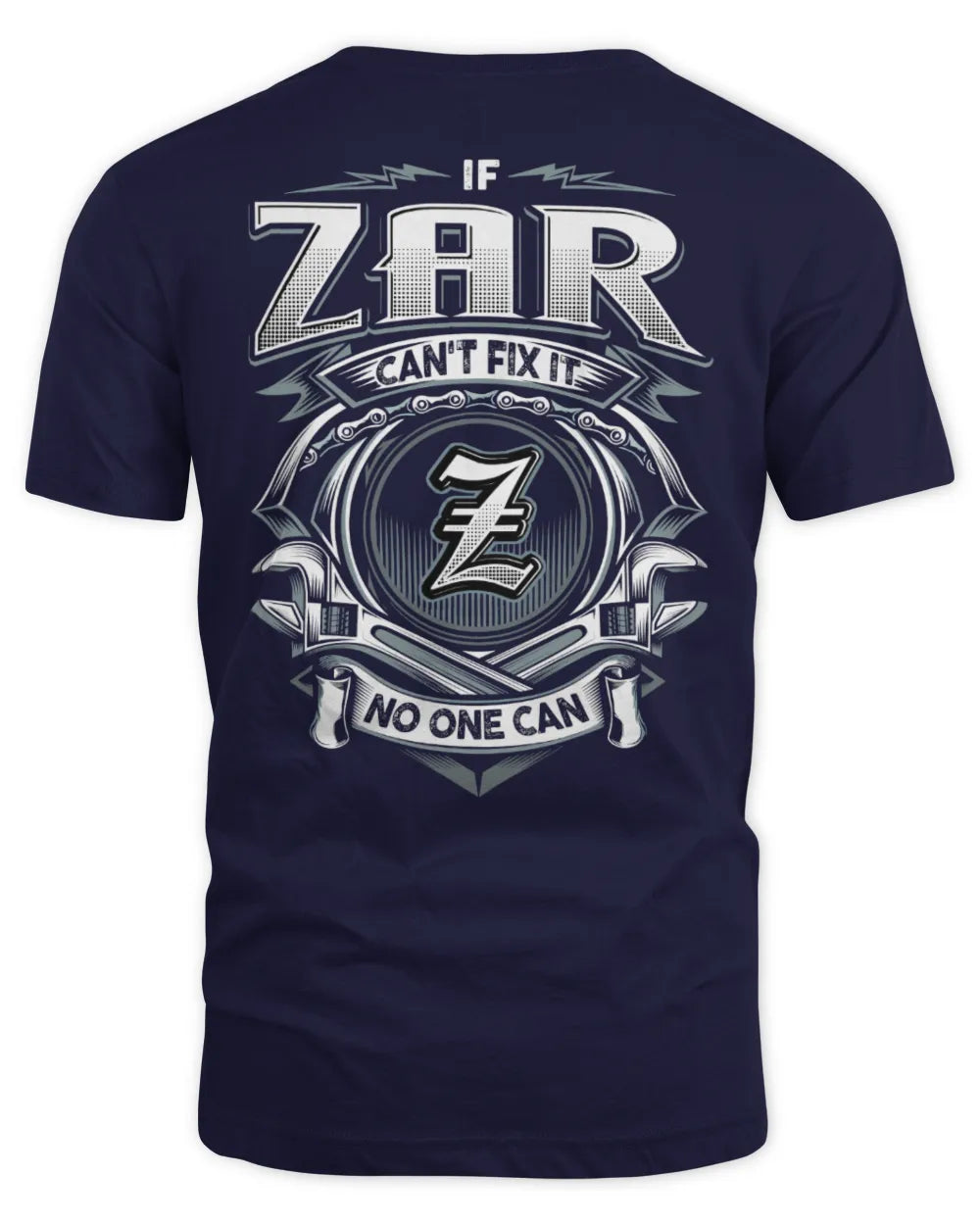 ZAR AP81-K4-626 - Personalized Ahmed Quote Apparel “If Ahmed Can't Fix It, No One Can” - Unisex Standard T-Shirt - Navy