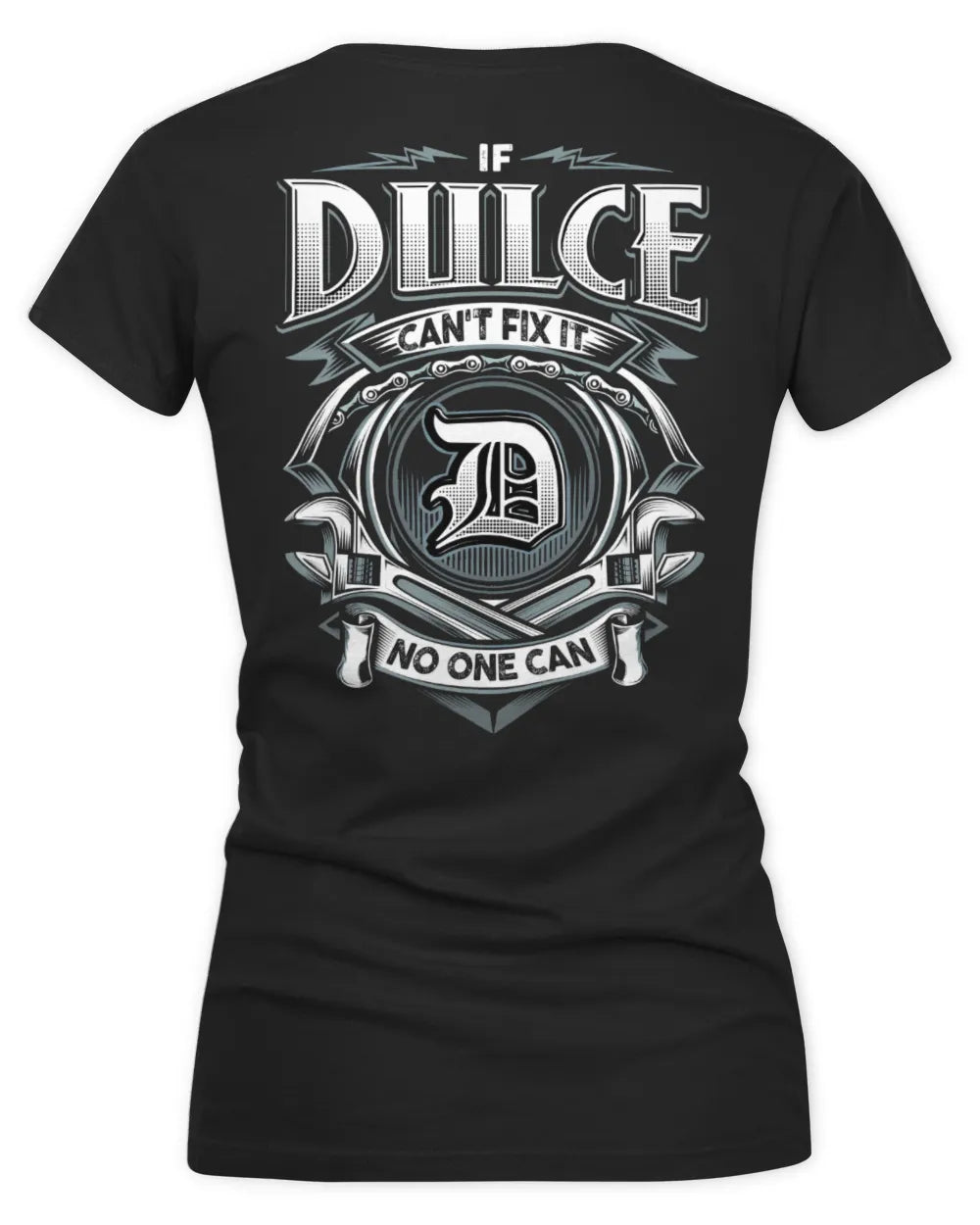 DULCE AP81-K4-626 - Personalized Ahmed Quote Apparel “If Ahmed Can't Fix It, No One Can” - Women's V-Neck T-Shirt - Black