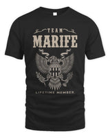 MARIFE TP06-K82 – Personalized Classic Style Apparel “Team NAME Lifetime Member” - Unisex Standard T-Shirt - Black