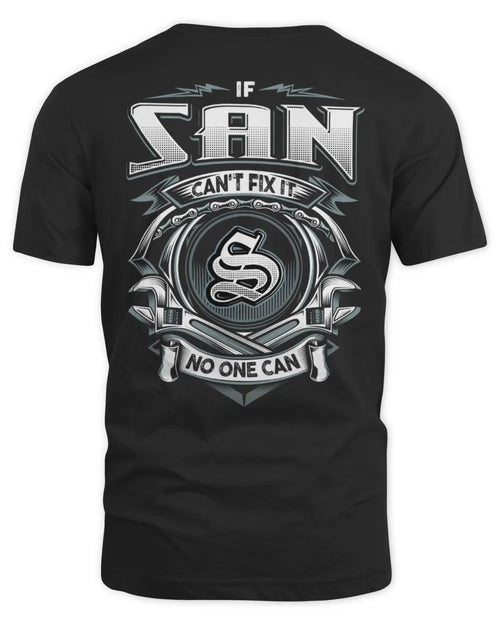 SAN AP81-K4-626 - Personalized Ahmed Quote Apparel “If Ahmed Can't Fix It, No One Can” - Unisex Standard T-Shirt - Black