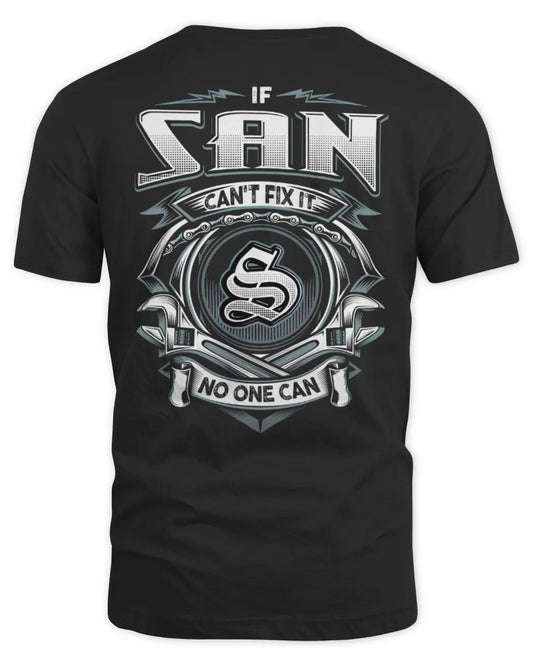 SAN AP81-K4-626 - Personalized Ahmed Quote Apparel “If Ahmed Can't Fix It, No One Can” - Unisex Standard T-Shirt - Black
