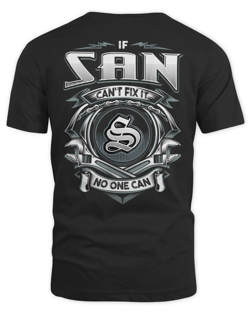 SAN AP81-K4-626 - Personalized Ahmed Quote Apparel “If Ahmed Can't Fix It, No One Can” - Unisex Standard T-Shirt - Black