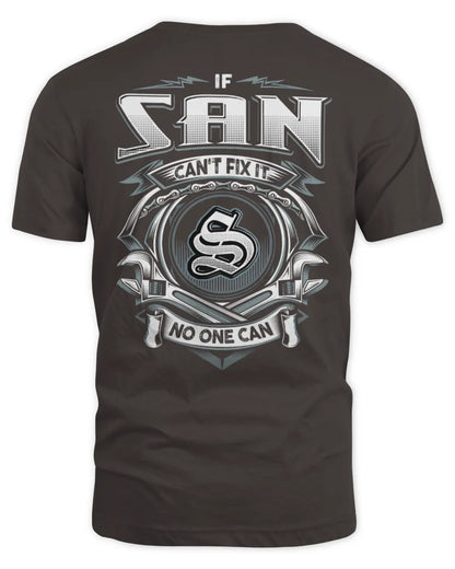 SAN AP81-K4-626 - Personalized Ahmed Quote Apparel “If Ahmed Can't Fix It, No One Can” - Unisex Standard T-Shirt - Dark Chocolate