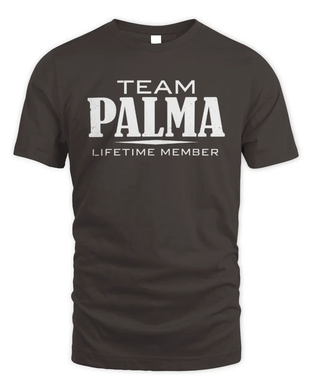 PALMA BL62-K4-128 - Personalized “Team NAME Lifetime Member” - Unisex Standard T-Shirt - Dark Chocolate