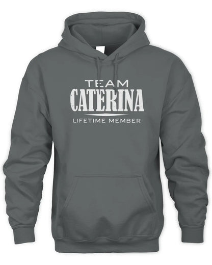 CATERINA BL62-K4-128 - Personalized “Team NAME Lifetime Member” - Unisex Hoodie - Charcoal