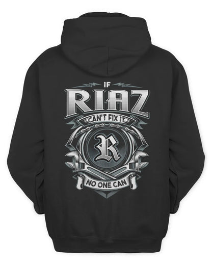 RIAZ AP81-K4-626 - Personalized Ahmed Quote Apparel “If Ahmed Can't Fix It, No One Can” - Unisex Hoodie - Black