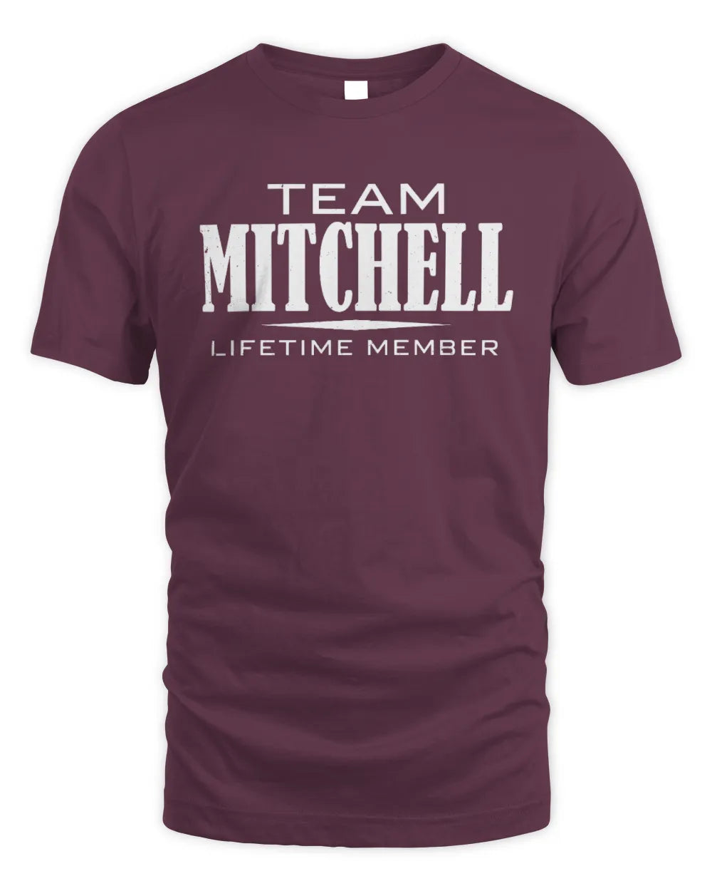 MITCHELL BL62-K4-128 - Personalized “Team NAME Lifetime Member” - Unisex Standard T-Shirt - Maroon