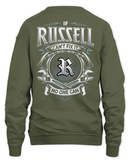 RUSSELL AP81-K4-626 - Personalized Ahmed Quote Apparel “If Ahmed Can't Fix It, No One Can” - Unisex Sweatshirt - Military Green