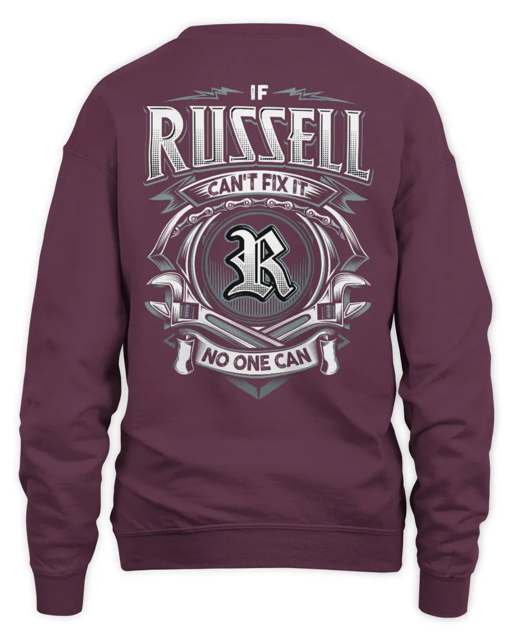 RUSSELL AP81-K4-626 - Personalized Ahmed Quote Apparel “If Ahmed Can't Fix It, No One Can” - Unisex Sweatshirt - Maroon
