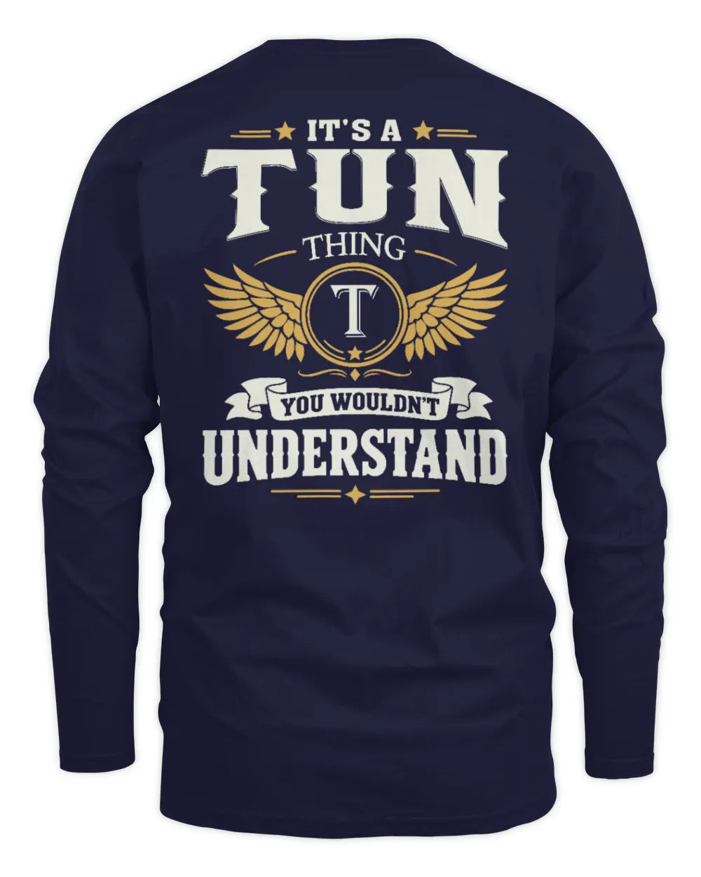 TUN KT06-M008 It’s a [NAME] Thing – You Wouldn’t Understand | Personalized Vintage T-Shirt - Men's Long Sleeved T-Shirt - Navy