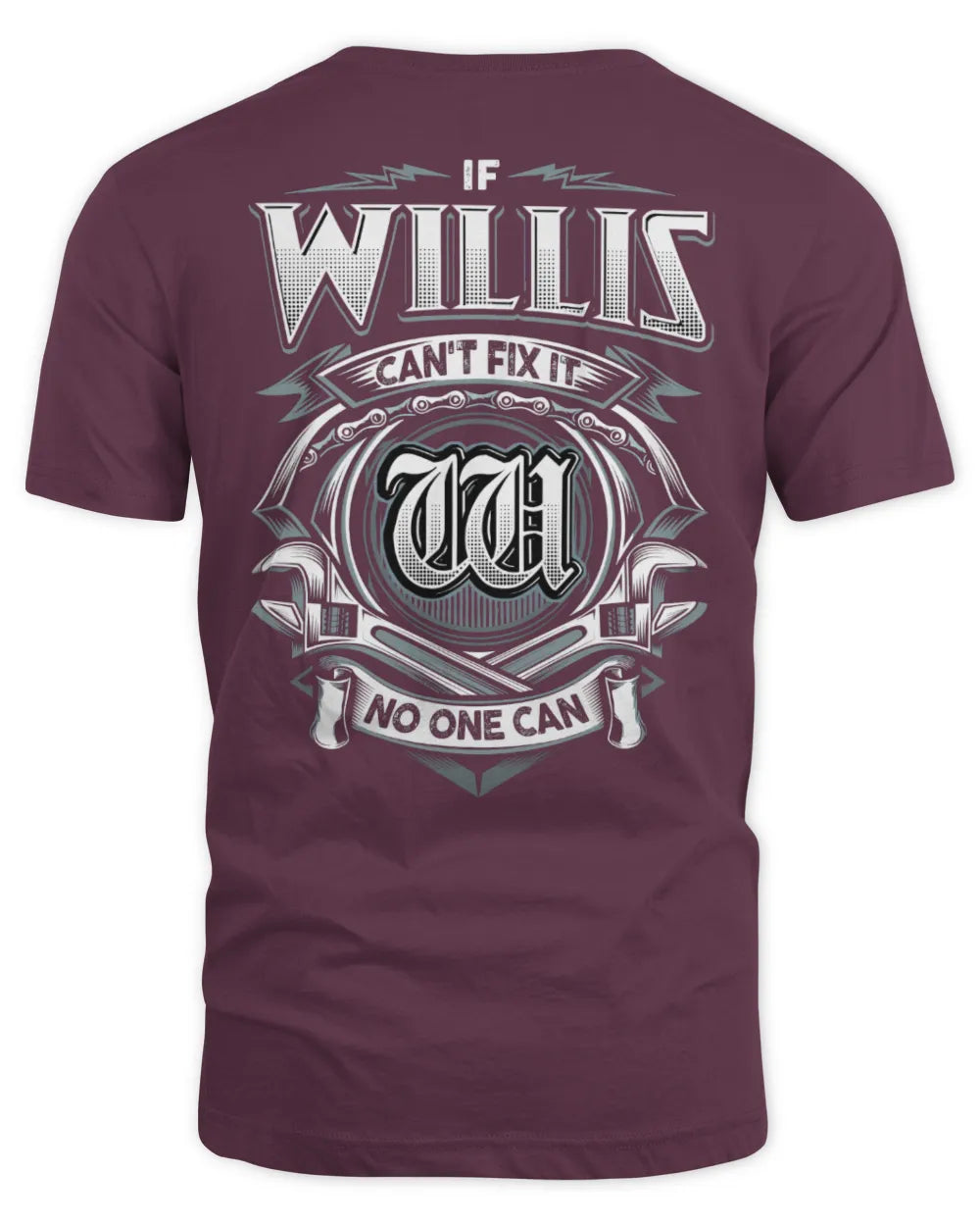 WILLIS AP81-K4-626 - Personalized Ahmed Quote Apparel “If Ahmed Can't Fix It, No One Can” - Unisex Standard T-Shirt - Maroon