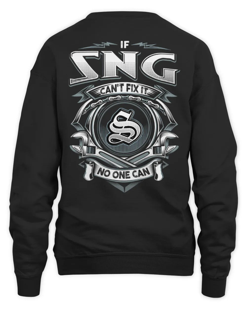 SNG AP81-K4-626 - Personalized Ahmed Quote Apparel “If Ahmed Can't Fix It, No One Can” - Unisex Sweatshirt - Black