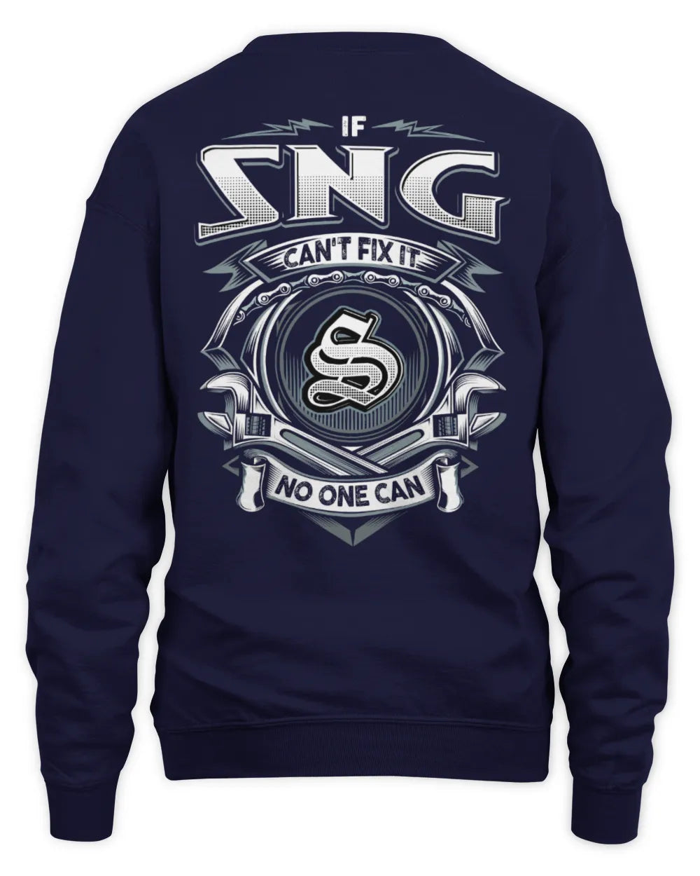 SNG AP81-K4-626 - Personalized Ahmed Quote Apparel “If Ahmed Can't Fix It, No One Can” - Unisex Sweatshirt - Navy