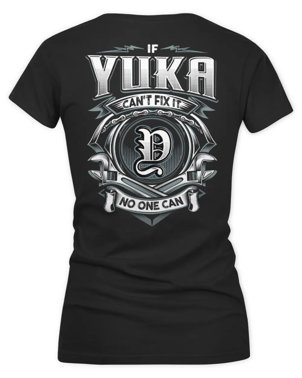YUKA AP81-K4-626 - Personalized Ahmed Quote Apparel “If Ahmed Can't Fix It, No One Can” - Women's V-Neck T-Shirt - Black