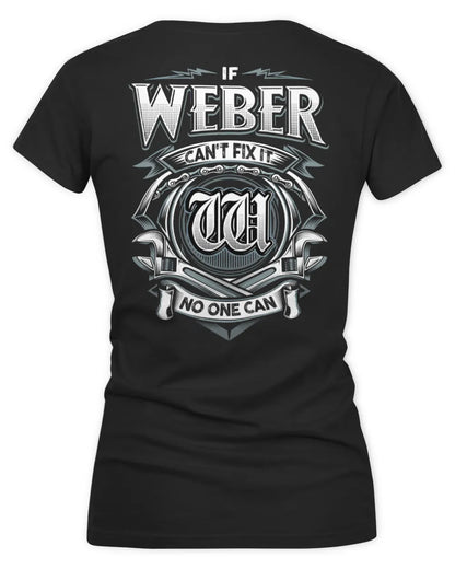 WEBER AP81-K4-626 - Personalized Ahmed Quote Apparel “If Ahmed Can't Fix It, No One Can” - Women's V-Neck T-Shirt - Black