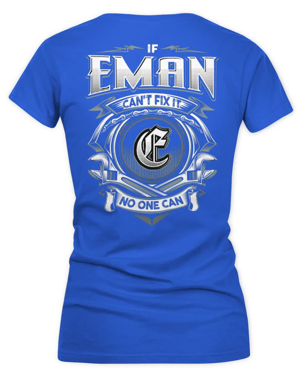 EMAN AP81-K4-626 - Personalized Ahmed Quote Apparel “If Ahmed Can't Fix It, No One Can” - Women's V-Neck T-Shirt - Royal