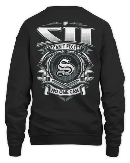 SII AP81-K4-626 - Personalized Ahmed Quote Apparel “If Ahmed Can't Fix It, No One Can” - Unisex Sweatshirt - Black