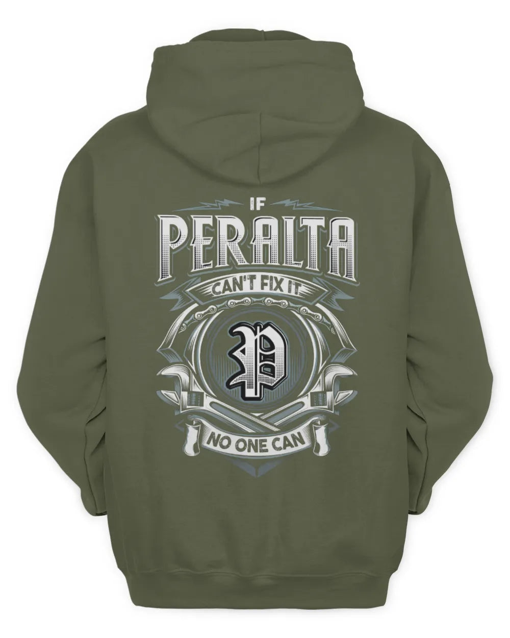 PERALTA AP81-K4-626 - Personalized Ahmed Quote Apparel “If Ahmed Can't Fix It, No One Can” - Unisex Hoodie - Military Green