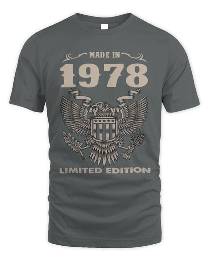 1978 HH89-K2 – Classic Birth Year Limited Edition T-Shirt - Unisex Standard T-Shirt - Charcoal