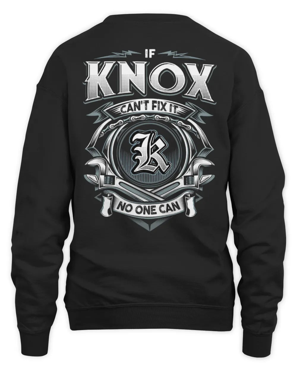 KNOX AP81-K4-626 - Personalized Ahmed Quote Apparel “If Ahmed Can't Fix It, No One Can” - Unisex Sweatshirt - Black