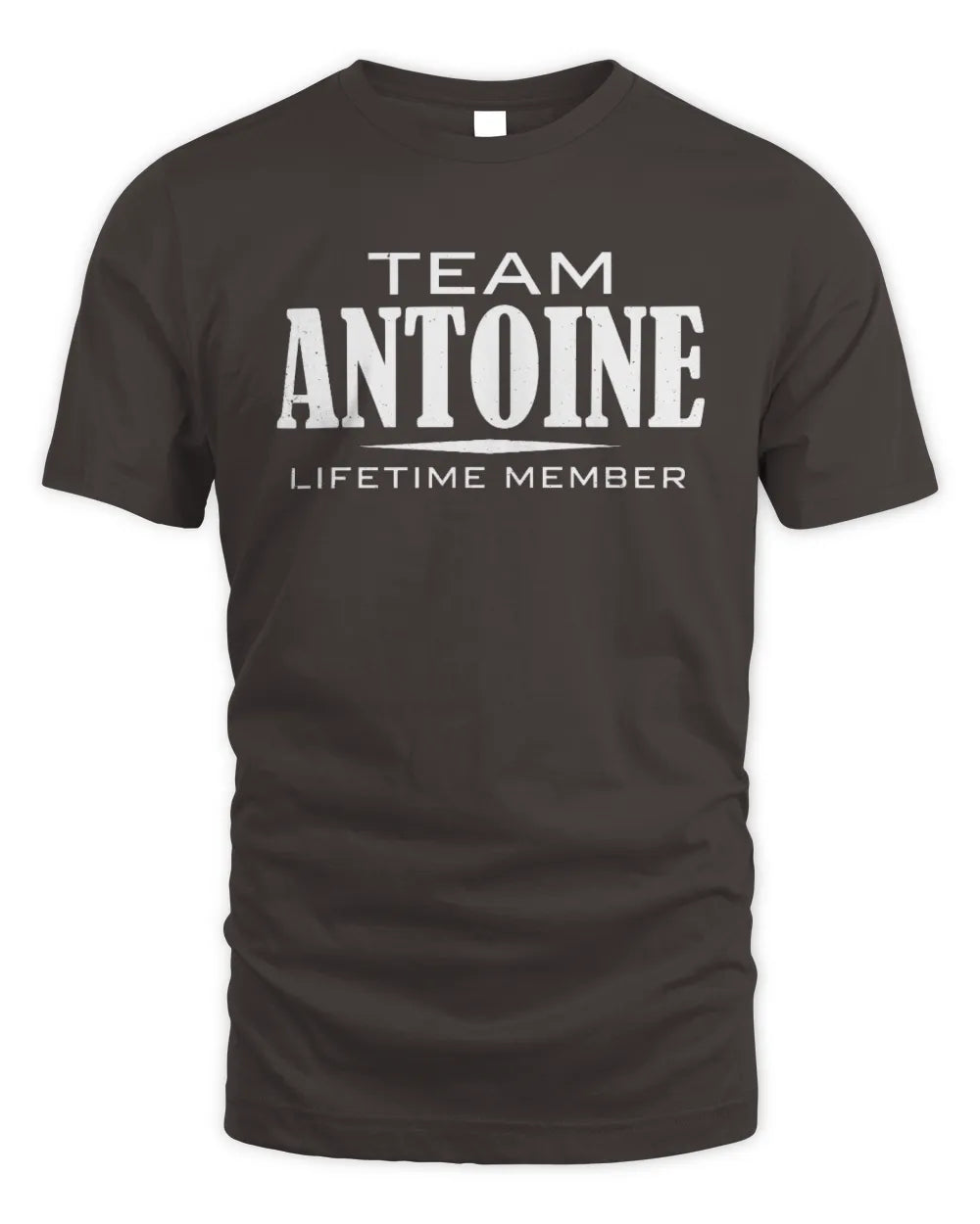ANTOINE BL62-K4-128 - Personalized “Team NAME Lifetime Member” - Unisex Standard T-Shirt - Dark Chocolate