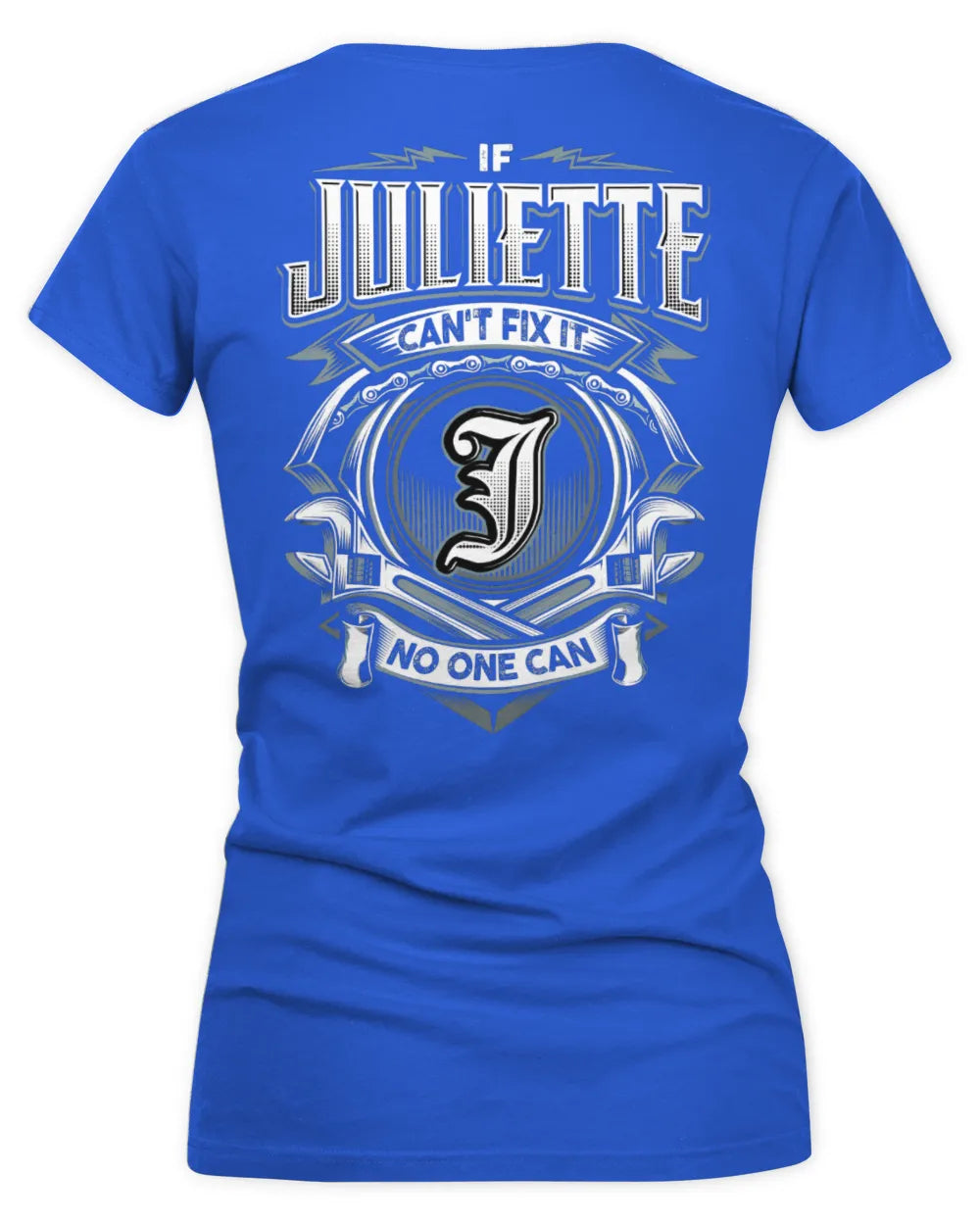JULIETTE AP81-K4-626 - Personalized Ahmed Quote Apparel “If Ahmed Can't Fix It, No One Can” - Women's V-Neck T-Shirt - Royal