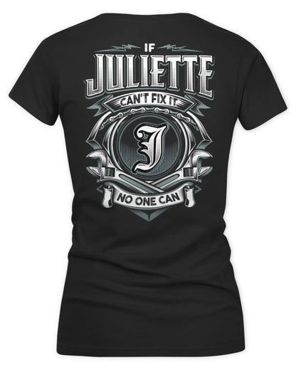JULIETTE AP81-K4-626 - Personalized Ahmed Quote Apparel “If Ahmed Can't Fix It, No One Can” - Women's V-Neck T-Shirt - Black