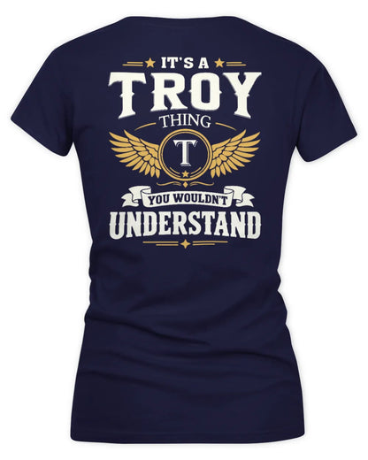 TROY KT06-M008 It’s a [NAME] Thing – You Wouldn’t Understand | Personalized Vintage T-Shirt - Women's V-Neck T-Shirt - Navy