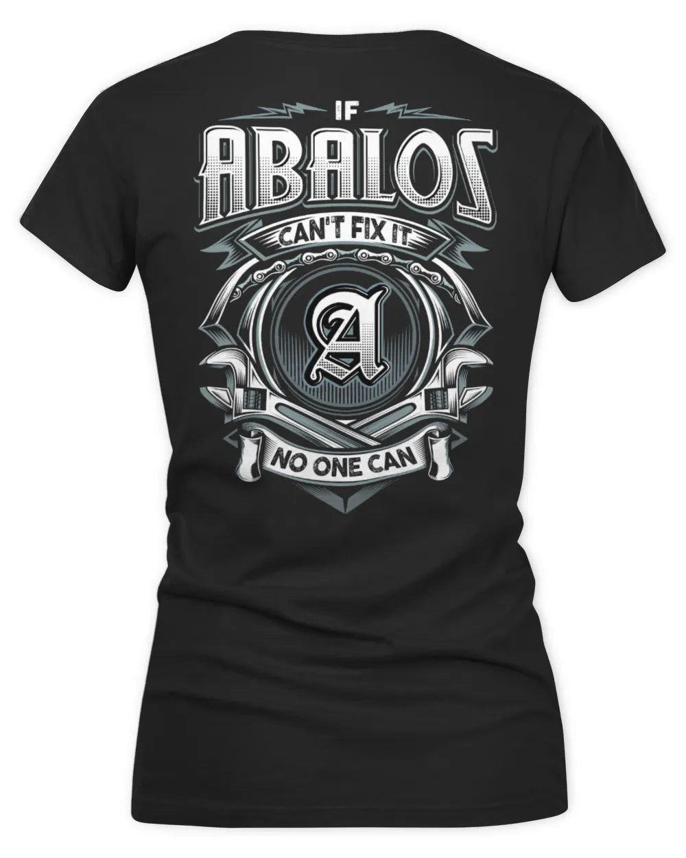 ABALOS AP81-K4-626 - Personalized Ahmed Quote Apparel “If Ahmed Can't Fix It, No One Can” - Women's V-Neck T-Shirt - Black
