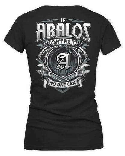 ABALOS AP81-K4-626 - Personalized Ahmed Quote Apparel “If Ahmed Can't Fix It, No One Can” - Women's V-Neck T-Shirt - Black
