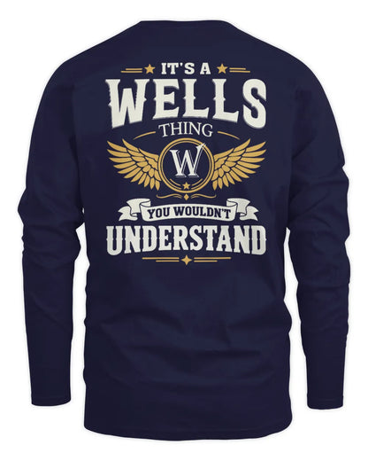 WELLS KT06-M008 It’s a [NAME] Thing – You Wouldn’t Understand | Personalized Vintage T-Shirt - Men's Long Sleeved T-Shirt - Navy