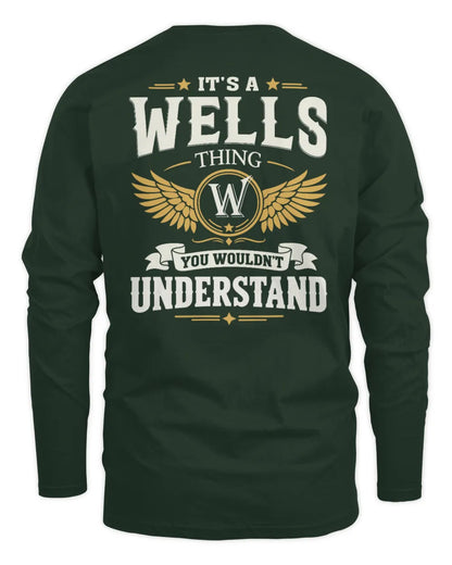 WELLS KT06-M008 It’s a [NAME] Thing – You Wouldn’t Understand | Personalized Vintage T-Shirt - Men's Long Sleeved T-Shirt - Forest Green