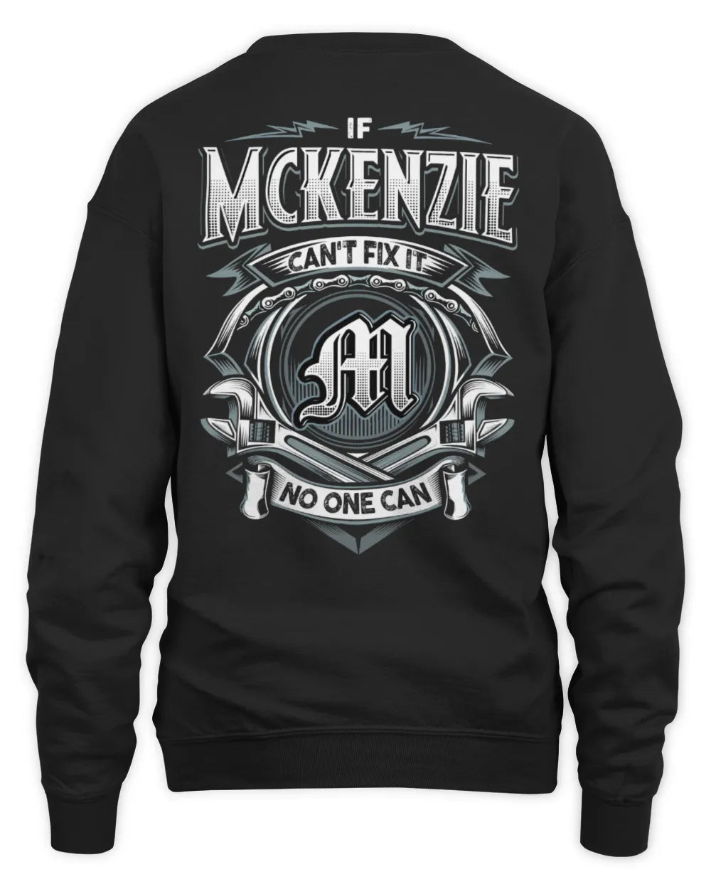 MCKENZIE AP81-K4-626 - Personalized Ahmed Quote Apparel “If Ahmed Can't Fix It, No One Can” - Unisex Sweatshirt - Black