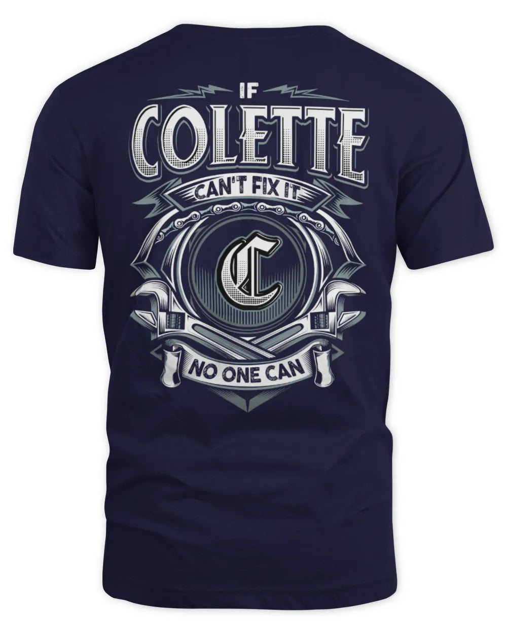 COLETTE AP81-K4-626 - Personalized Ahmed Quote Apparel “If Ahmed Can't Fix It, No One Can” - Unisex Standard T-Shirt - Navy