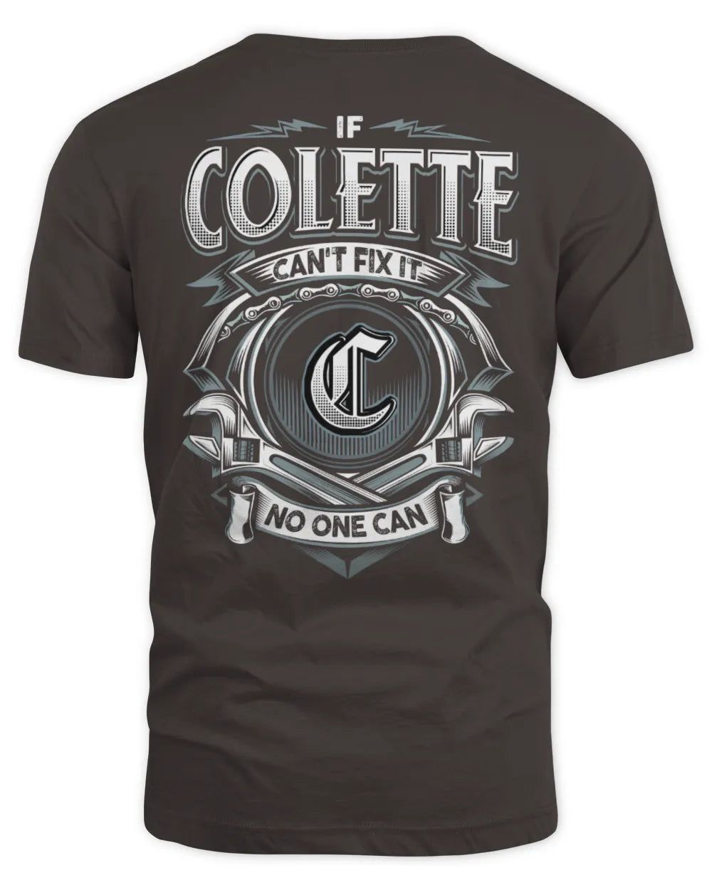COLETTE AP81-K4-626 - Personalized Ahmed Quote Apparel “If Ahmed Can't Fix It, No One Can” - Unisex Standard T-Shirt - Dark Chocolate