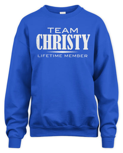 CHRISTY BL62-K4-128 - Personalized “Team NAME Lifetime Member” - Unisex Sweatshirt - Royal