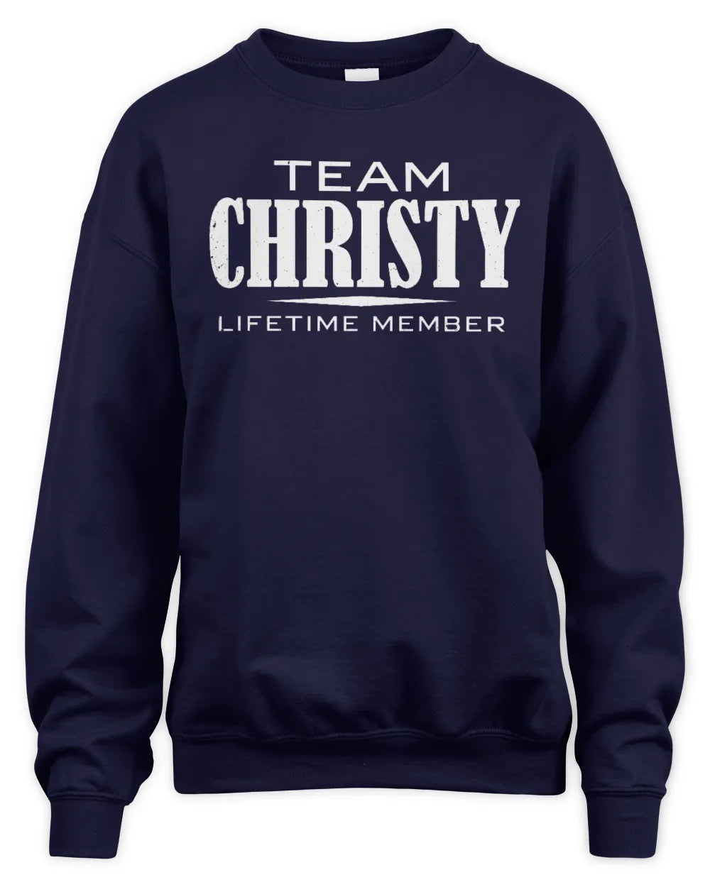 CHRISTY BL62-K4-128 - Personalized “Team NAME Lifetime Member” - Unisex Sweatshirt - Navy