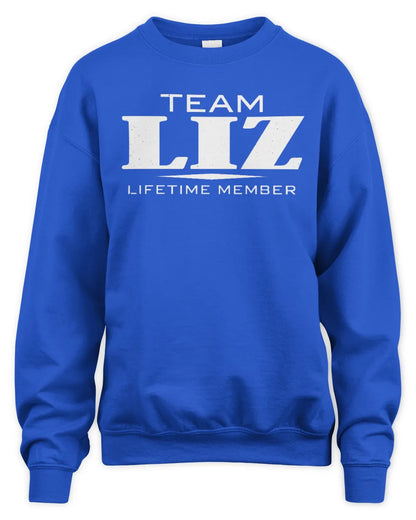 LIZ BL62-K4-128 - Personalized “Team NAME Lifetime Member” - Unisex Sweatshirt - Royal