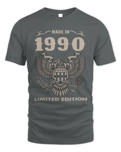 1990 HH89-K2 – Classic Birth Year Limited Edition T-Shirt - Unisex Standard T-Shirt - Charcoal