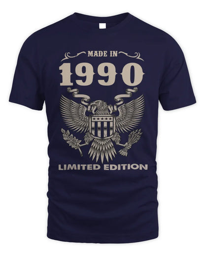 1990 HH89-K2 – Classic Birth Year Limited Edition T-Shirt - Unisex Standard T-Shirt - Navy
