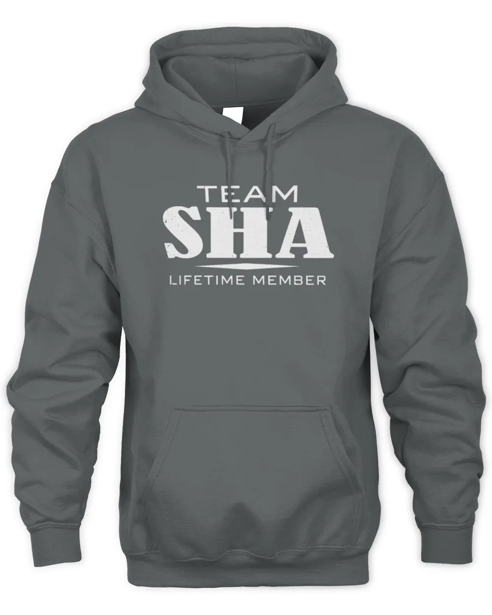 SHA BL62-K4-128 - Personalized “Team NAME Lifetime Member” - Unisex Hoodie - Charcoal